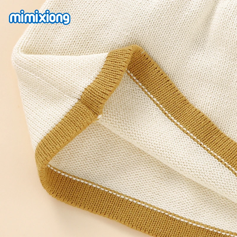 Платье для маленьких девочек Mimixiong из 100% хлопка вязаное платье с длинным рукавом цветочным рисунком животных и оленей