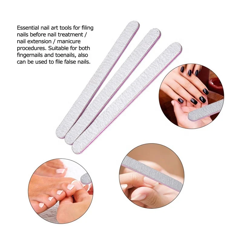Sialia Small Professional Custom Double Side Disposable Nail File 100/180 Sandpaper Nail File