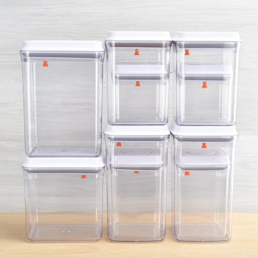 Household Kitchen Items Good Quality and Fresh preservation Airtight Plastic Dry  Food Custom Plastic Storage Container