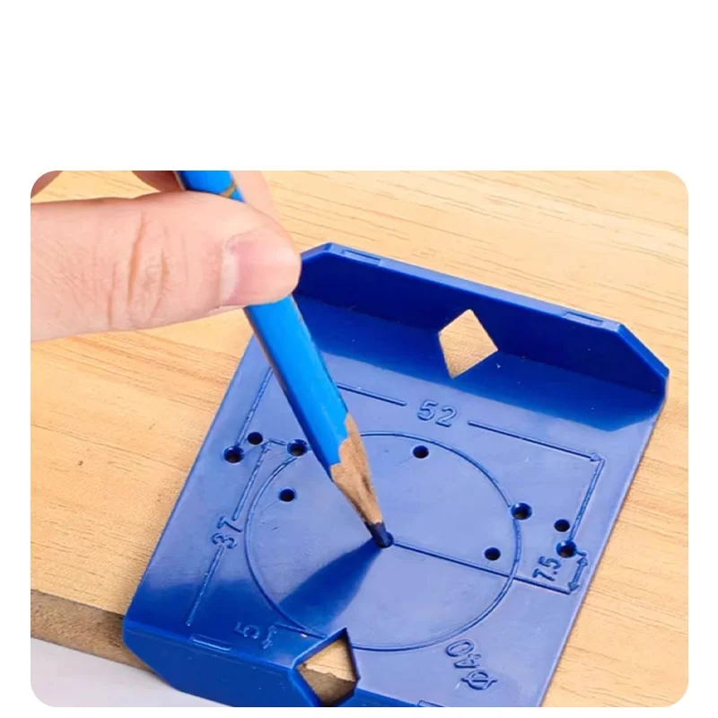 Hinge Hole Drilling Guide Locator 35mm  40MM Dowel Jig ABS Hinge Jig Hole Saw for Wood Drill Furniture Hinge