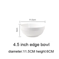 Simple Style Ceramic Soup Bowl Round Noodle Bowl Porcelain Bowl
