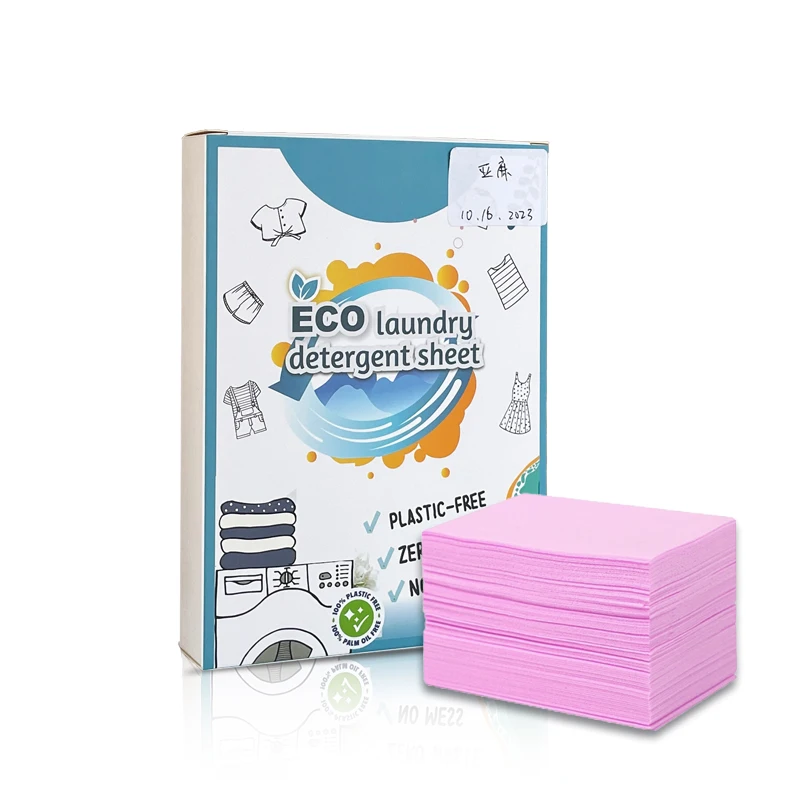 Eco-Friendly Household Fresh Scent No Plastic Phosphorus Liquidless Cleaning Laundry Detergent Sheets