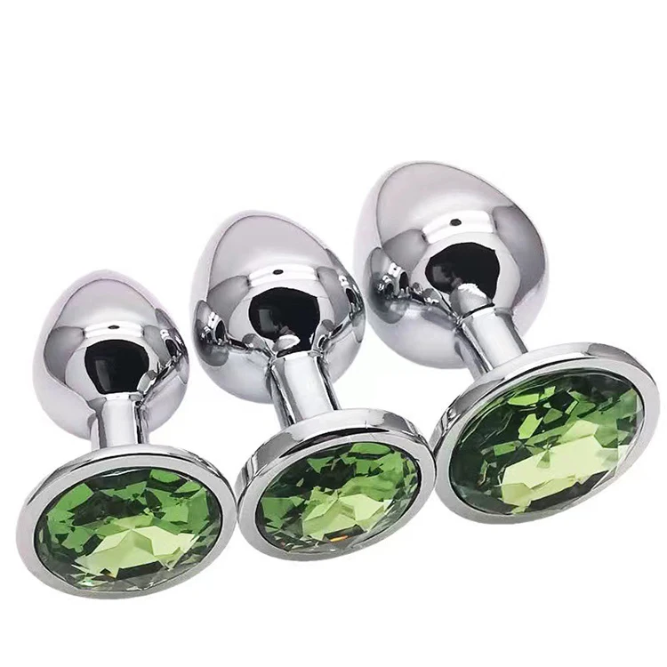 Original 3 Pcs Luxury Jewelry Design Fetish Stainless Steel Anal Butt Plug Unisex Masturbation Anal Stimulation Toy