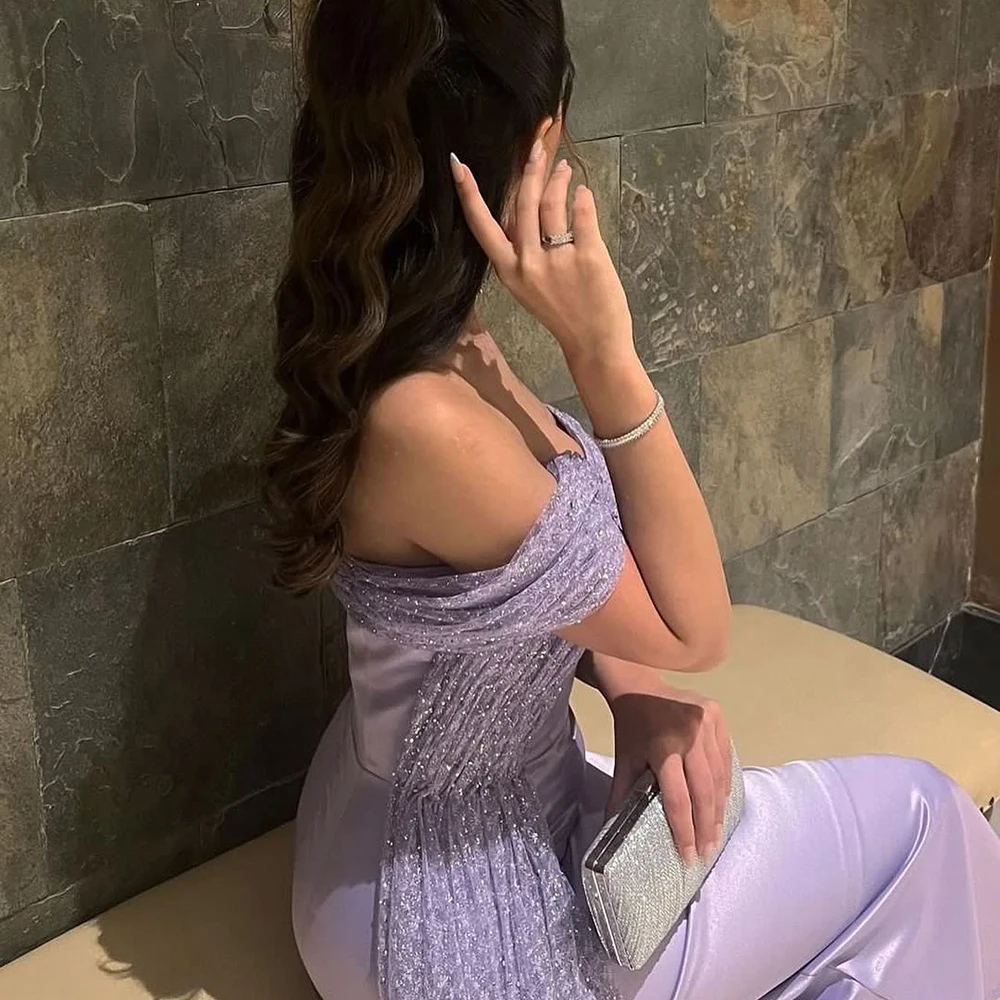 Jancember SF091 Hot Sale Purple Long Gown Luxury Design Fashion Elegant Evening Dresses 2023 Sexy