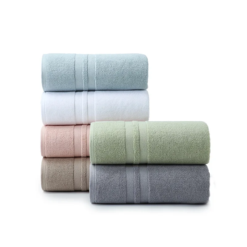 Multi-Color Optional Absorbent Soft Company Gift Embroidery Logo Hotel Cotton Bath Towel Set