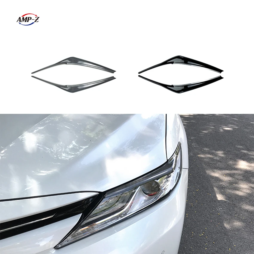 Наклейки на AMP-Z фары для бровей и век Toyota Camry 2018 + ABS аксессуары