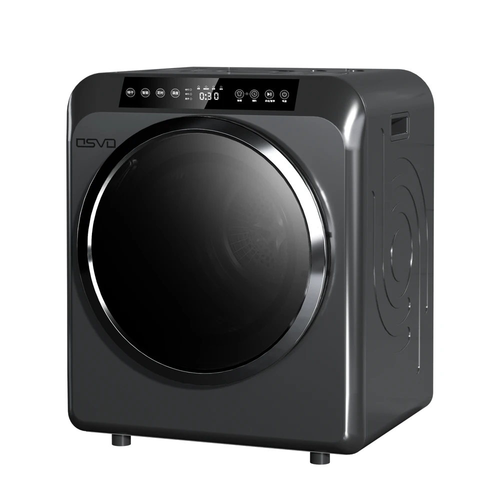 High Efficiency Freestanding Stainless Steel  RV Home Use Silver Clothes Dryer