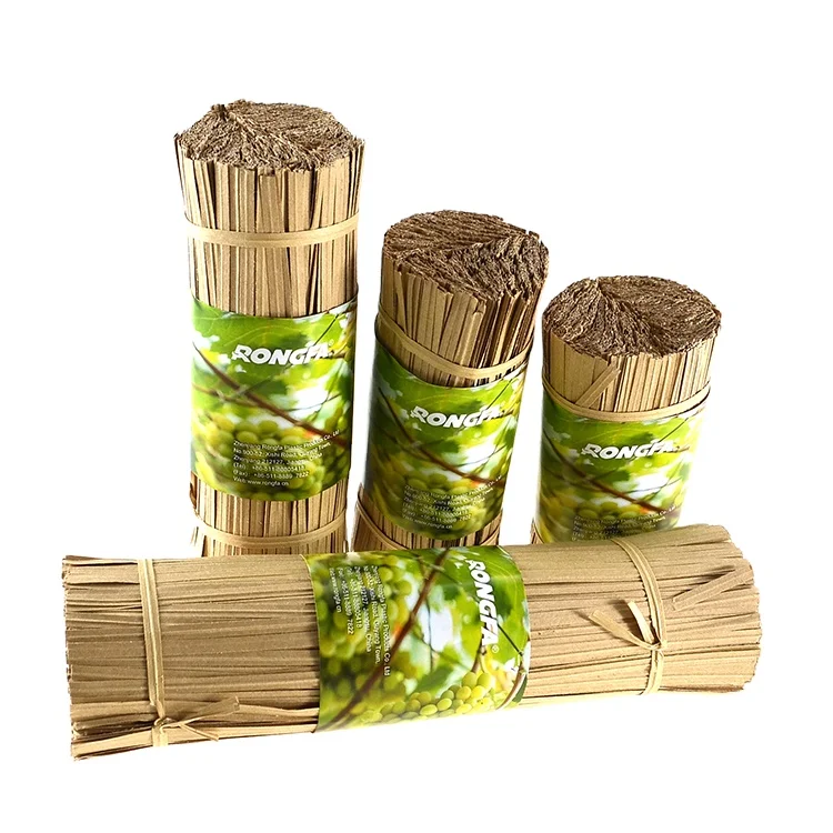 20cm long 4mm wide 1000pcs per bundle kraft paper wire twist binding ties for garden and farm