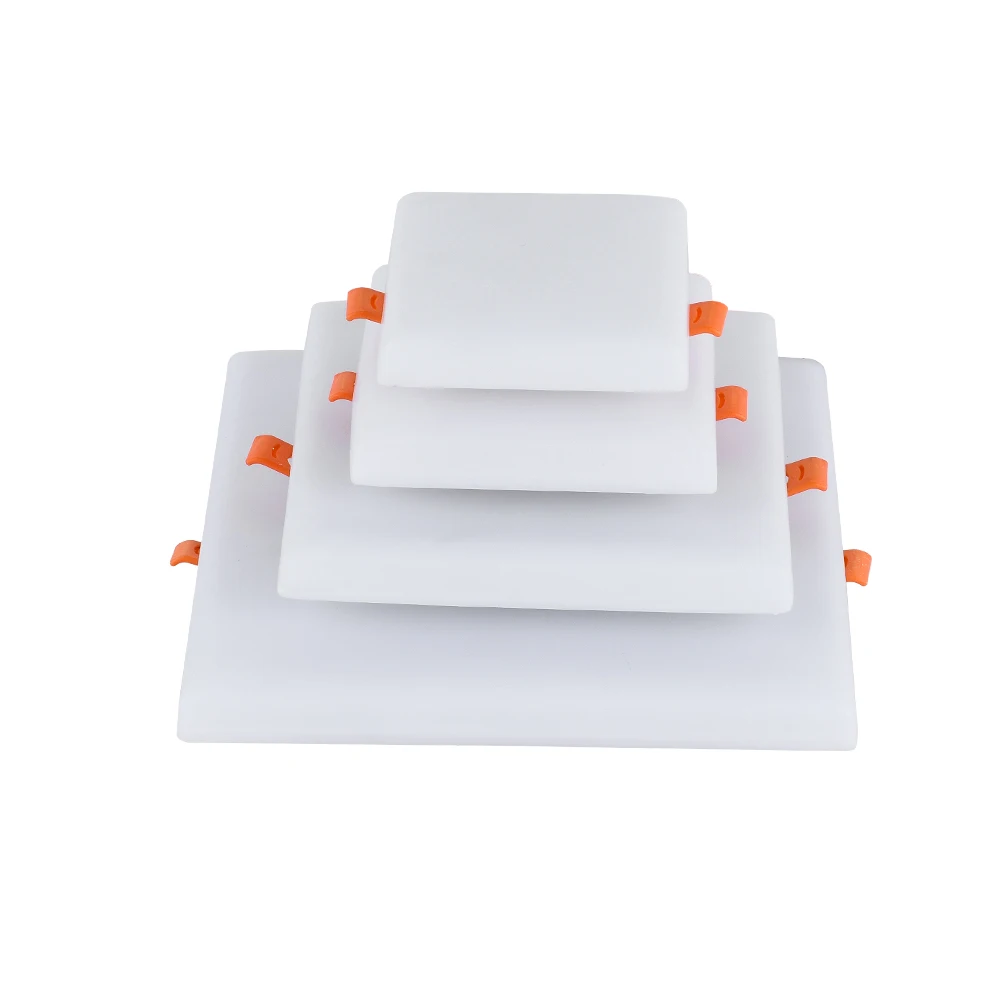 Ultra thin indoor lighting super bright 3w 6w 9w 12w 15w 18w 24w round square recessed conceal panel light led