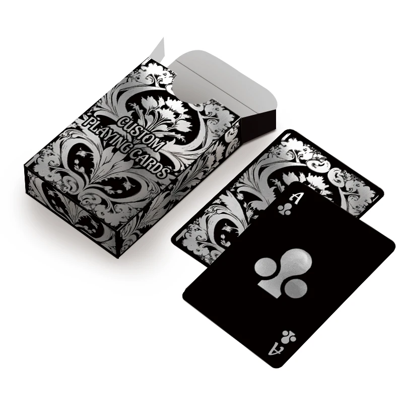 Customized Logo Paper Card Game Playing Cards Advertising PVC Waterproof Playing Cards