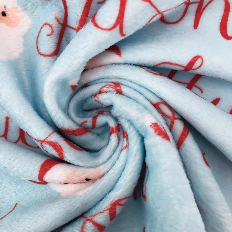 230gsm Лидер продаж вязаный однотонный в рождественском стиле на заказ Minky ткань с цифровой печатью 100 полиэстр Minky ткань для одеяло для малышей