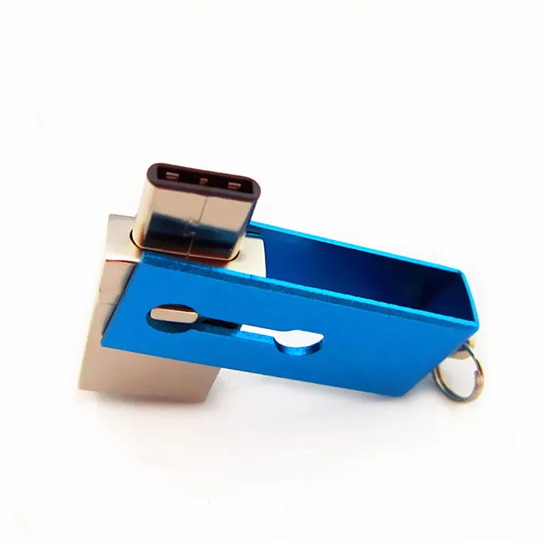 Mobile phone Pen drive USB 16GB Memory Stick usb flash drive 2 in 1 mini metal Twister type c PC smartphone dual usb disk
