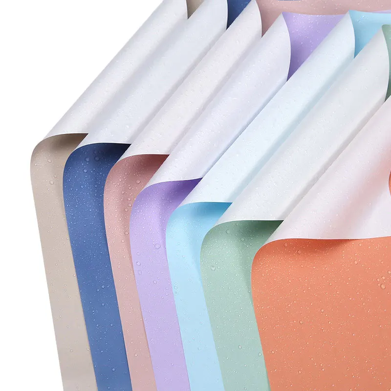 Wholesale Flower Wrapping Paper Pure Color Waterproof Florist Bouquet for DIY Crafts Packaging
