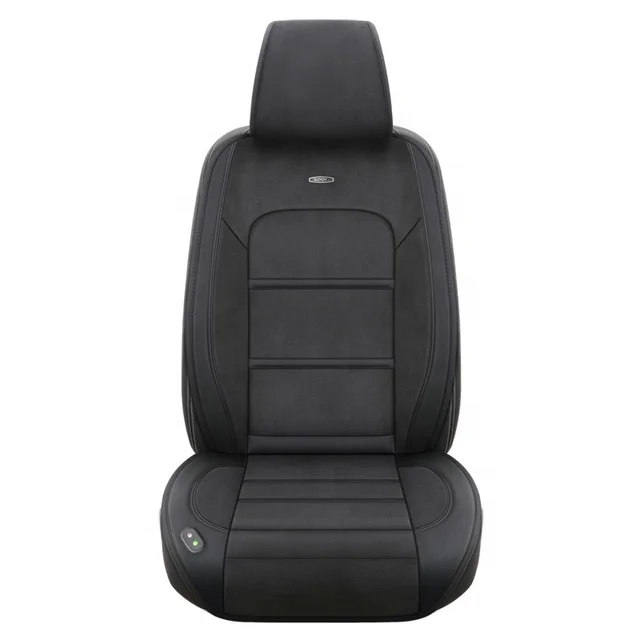 SOJOY New style Hot sale Grey Color PU Leather Universal 12V24V Heated Car Seat Cover Heating Electric Seat Cushion one Piece