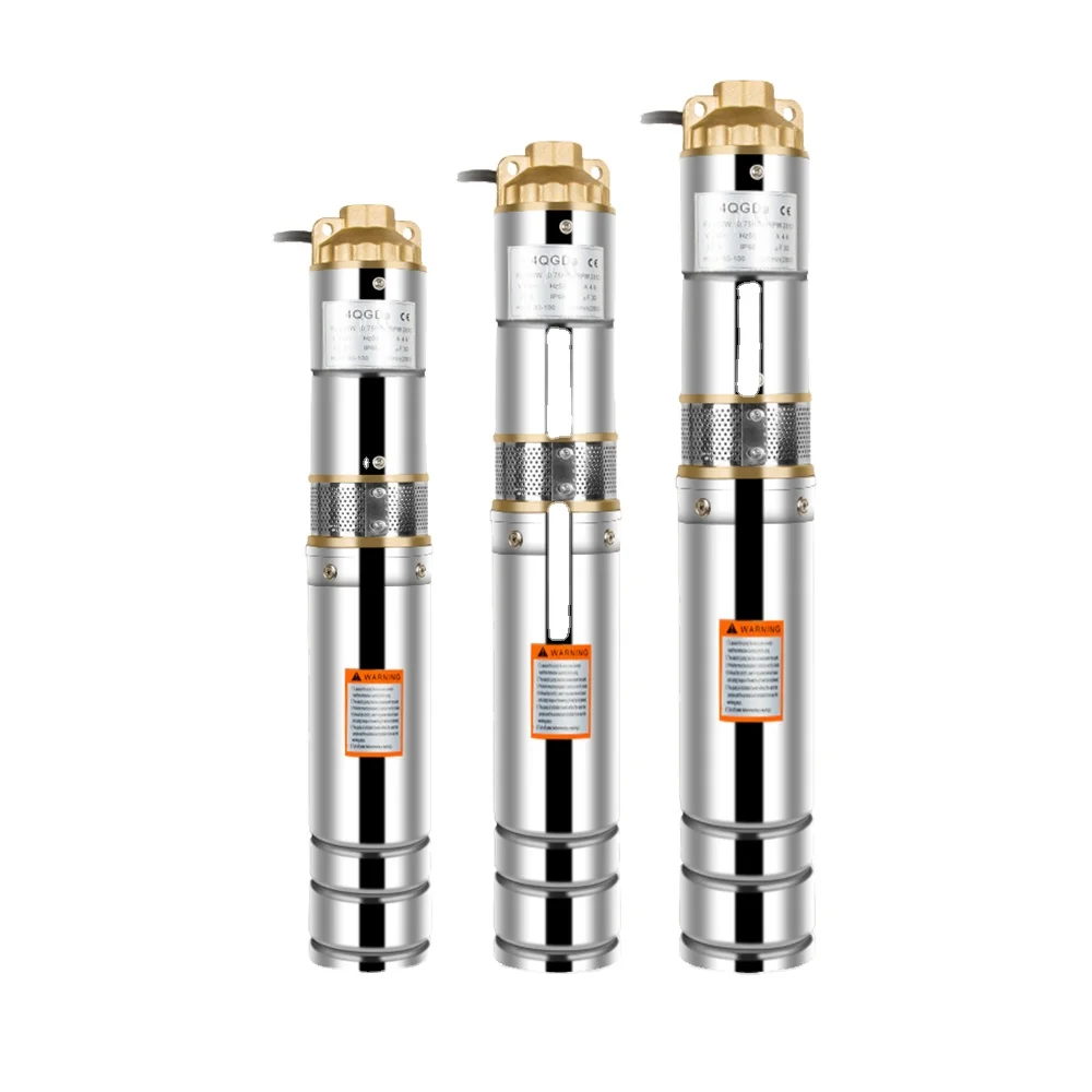 Китай, 4 дюйма, 200 м, эжектор, подъемный насос 2hp, глубокий скважинный водяной насос для Индии с инвертором