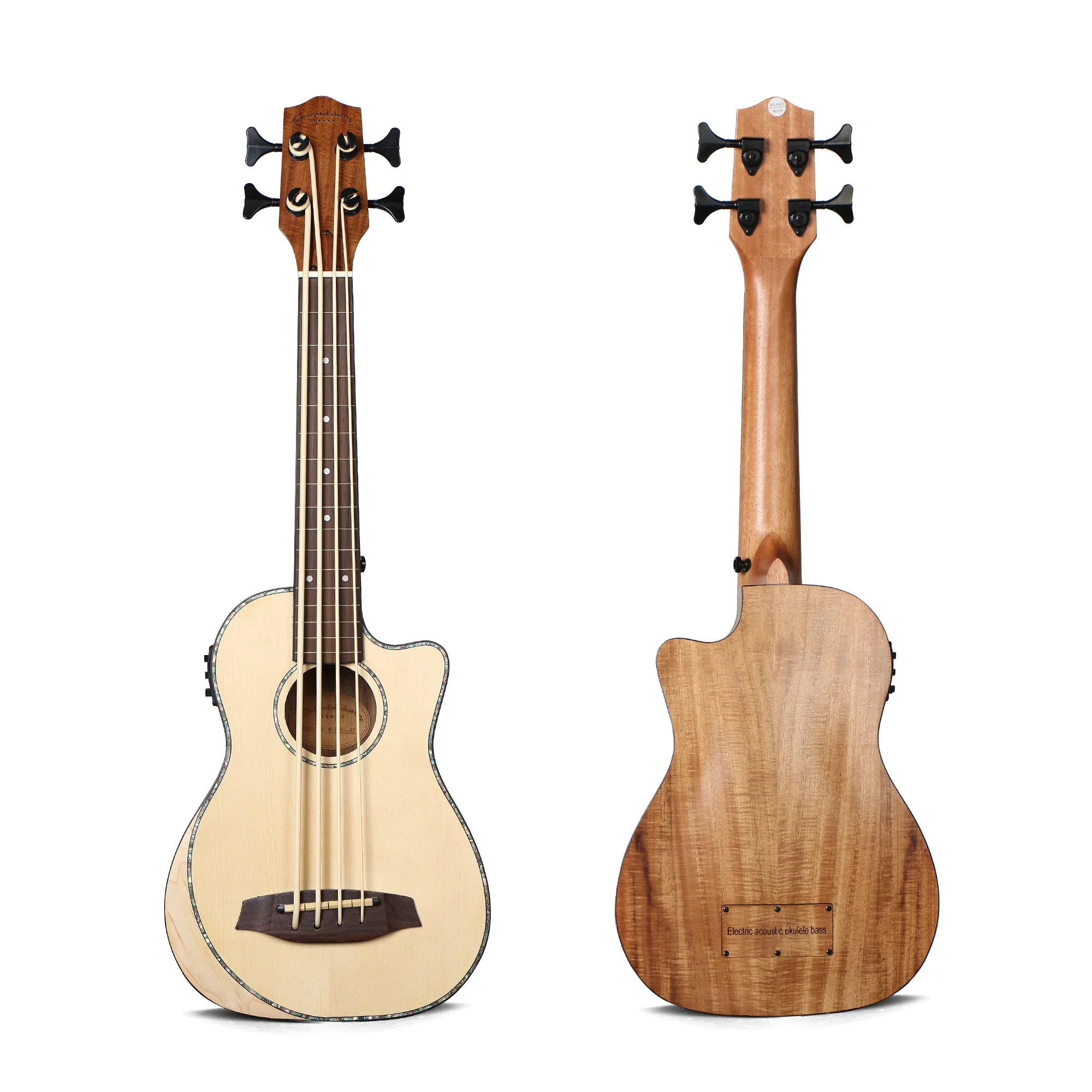 Oriental Cherry Electric Ubass Matte Top Solid Spruce Ukulele Bass With Eq For Wholesale