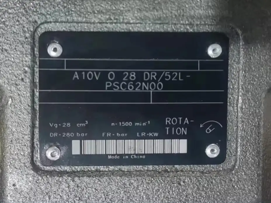 Rexroth Piston Pump A10V0 28 Hydraulic Pump A10V028DR/52L-PSC62N00