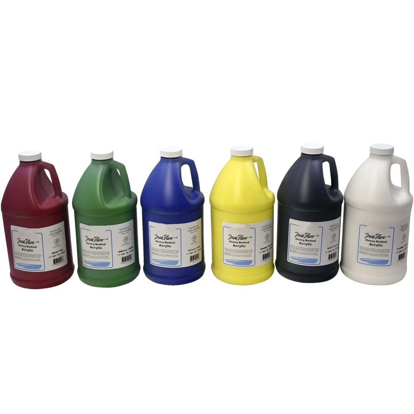 set of 6  gallon acrylic paint high quality acrylic paint set free shipping assorted colors acrylic paint gallon