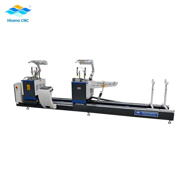 Automatic CNC double head mitre saw cutting machine for aluminium window frame cutting saw machine/HJN5A-450*3900/two-head saw