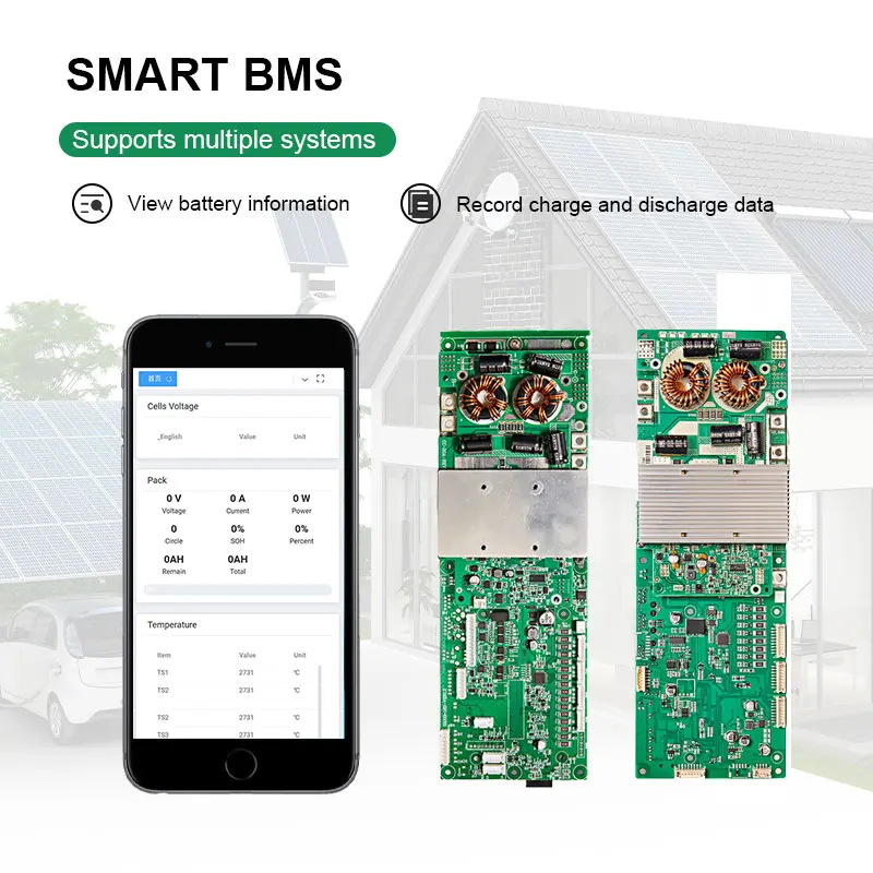 Home Use Solar Hybrid Inverter Battery Pack Smart Bms Bluetooth 12V 200A 4599 Hf Drivers 48V 200A Lithium Ion Battery