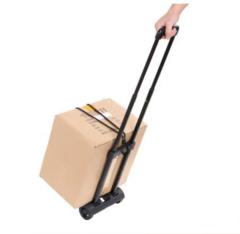 
mini promotion folding shopping cart Telescopic fold shopping portable metal folding luggage cart luggage hand trolley cart 