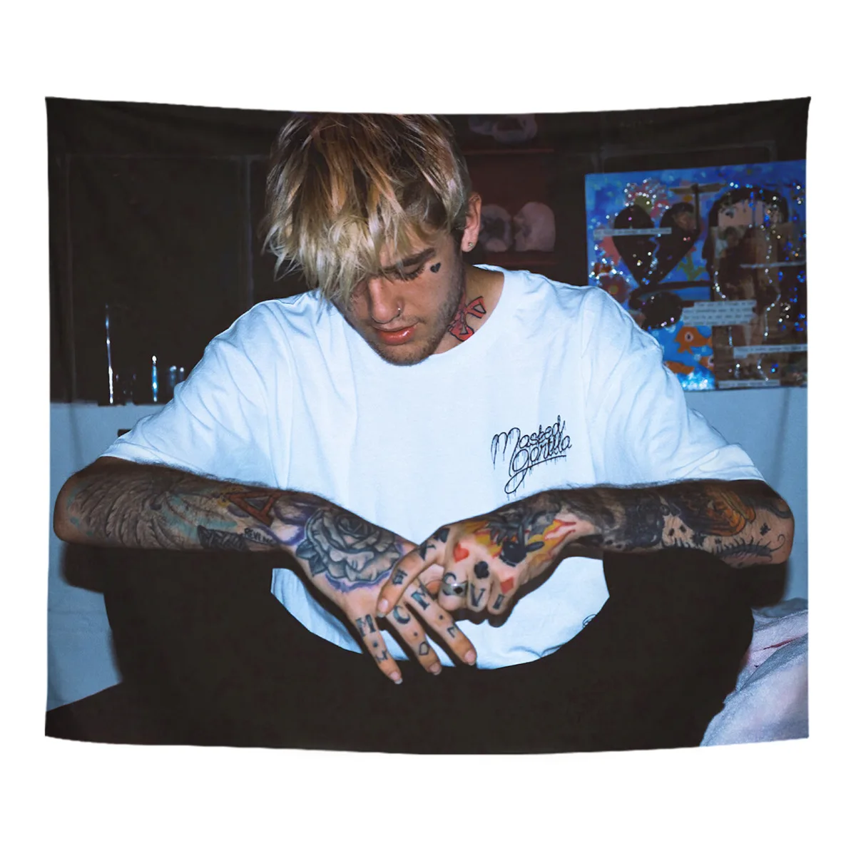 Фоновая ткань Lil Peep Rap домашний декор для гостиной настенное украшение подвесной гобелен с