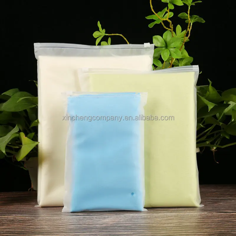 Custom frosted zipper bag waterproof colors zipper bag packaging frosted zipper bag with green