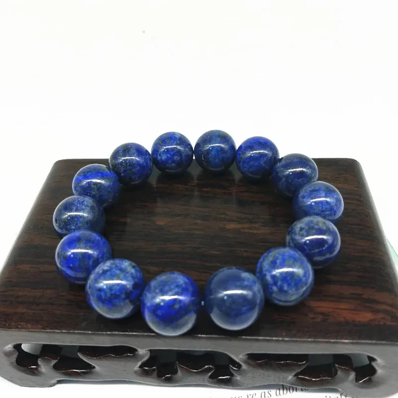 Оптовая продажа, браслет из натурального кристалла, лазурит, рейки, лечебный браслет из бисера с кристаллами для мужчин, украшение фэн-шуй