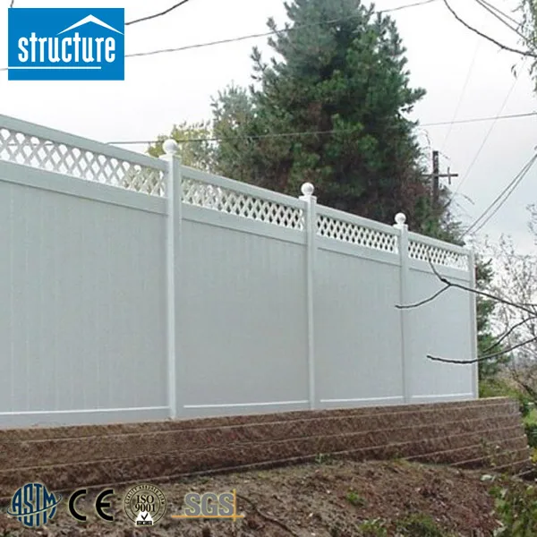 Eco-friendly Garden Decorative Easy-to-assemble PVC Lattice Fence