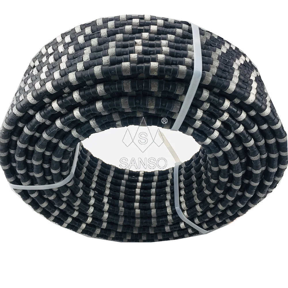 Long Using Life 10.5mm 11.5mm 12.5mm Diamond Wire Hand Saw Diamond Wire Saw For Granite Quarrying