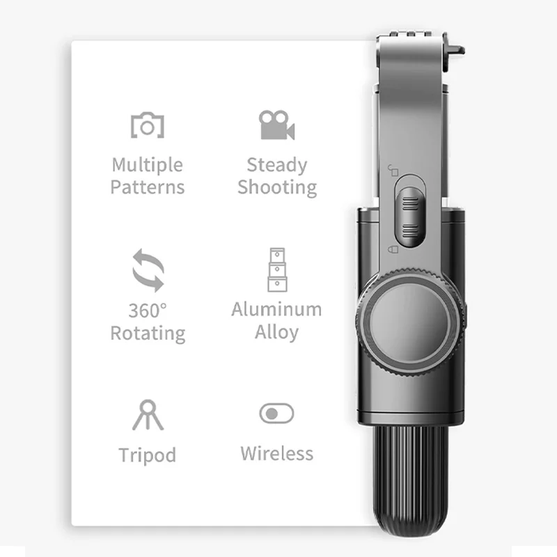New Mobile Phone Gimbal Stabilizer Bar Selfie Stick with Tripod For Smartphone Wireless Handheld Sports Photography Selfie Stick