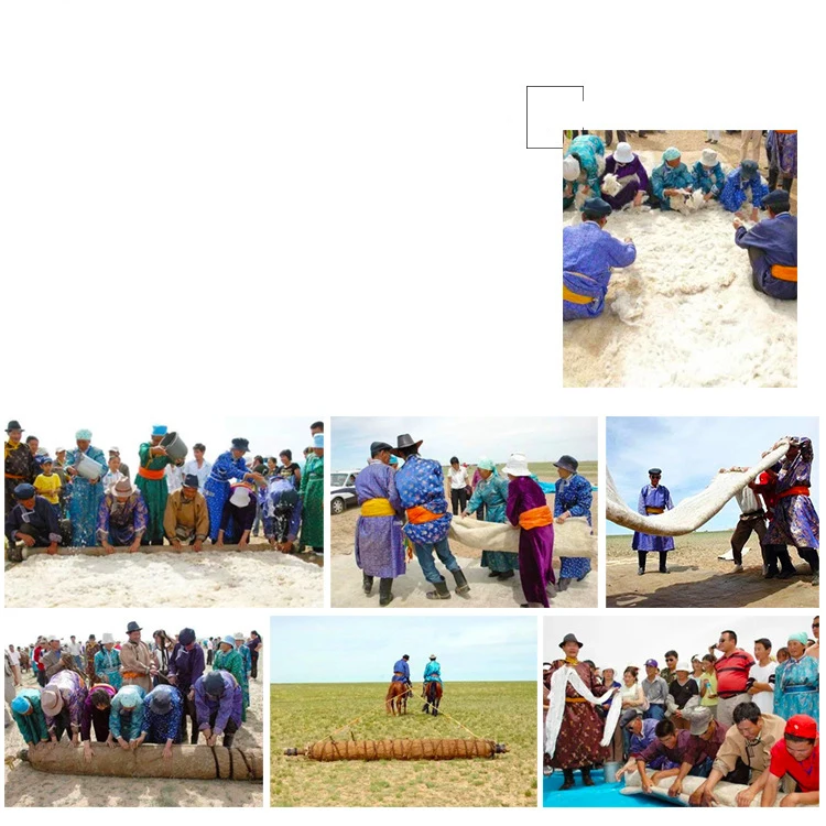 Mongolian yurt cold insulation wool felt rainproof tent felt 5mm, 8mm wide wool felt can be customized