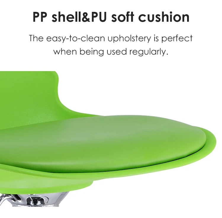 Wholesale Hot Sell Nordic Swivel Tall Leather Material Counter Plastic Bar Chair