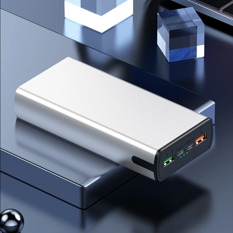 PowerBanks portable led light 10000mAh custom logo Metal material smart phone fast charging Power Bank