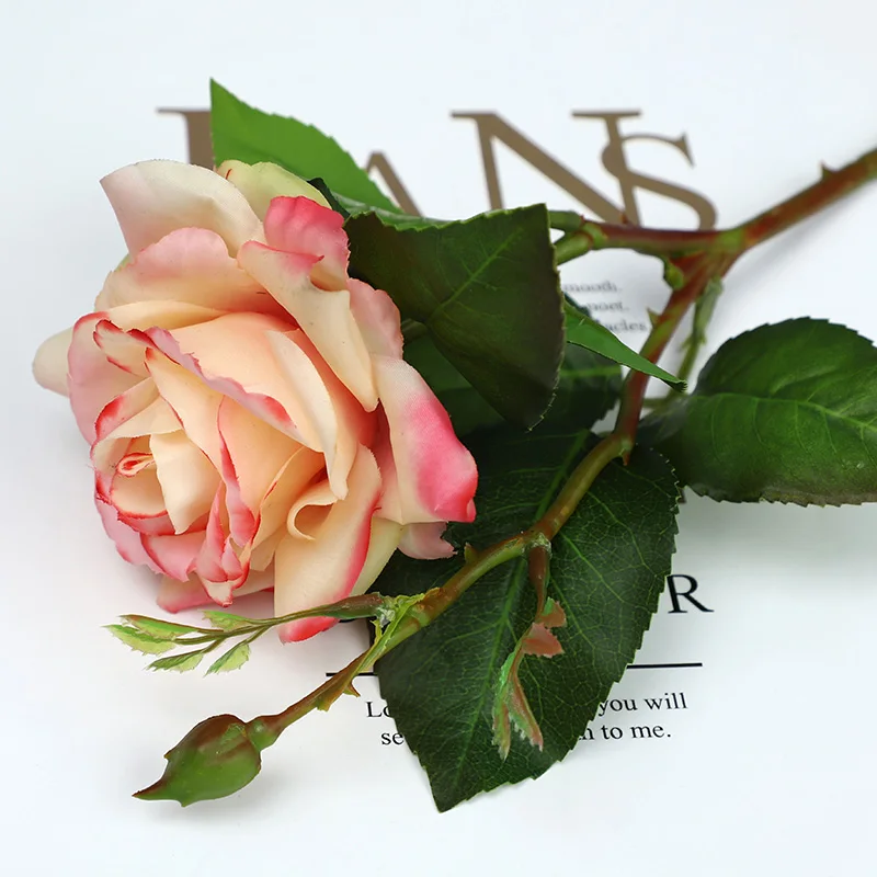 Новый продукт, свадебные столы, композиции, имитация роз, украшение, реалистичный шелк, искусственная Роза на ощупь