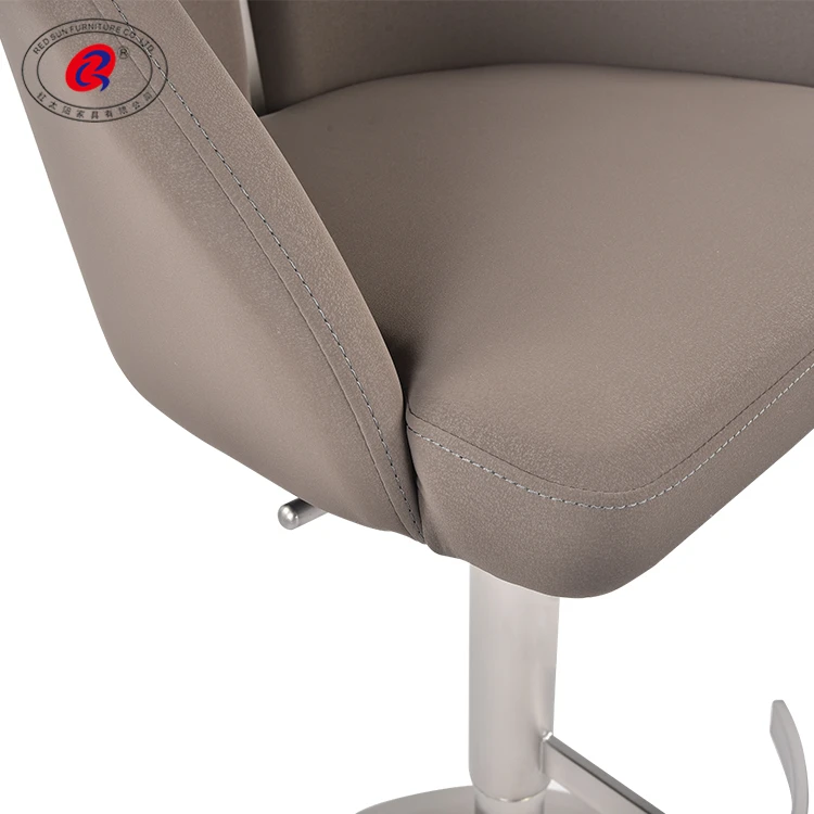 Modern Stainless Highback Metal Swivel Counter Bar Stool Bar Chair