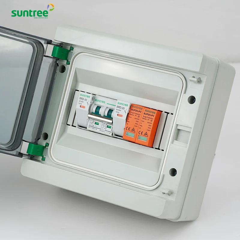 suntree 1-6 String lightning protection cabinet junction box pv combiner box with disconnecting switch