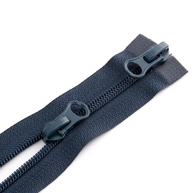 Premium Quality Dark Blue Detachable Nylon Two-Way Separator Zippers For Garments And Bags