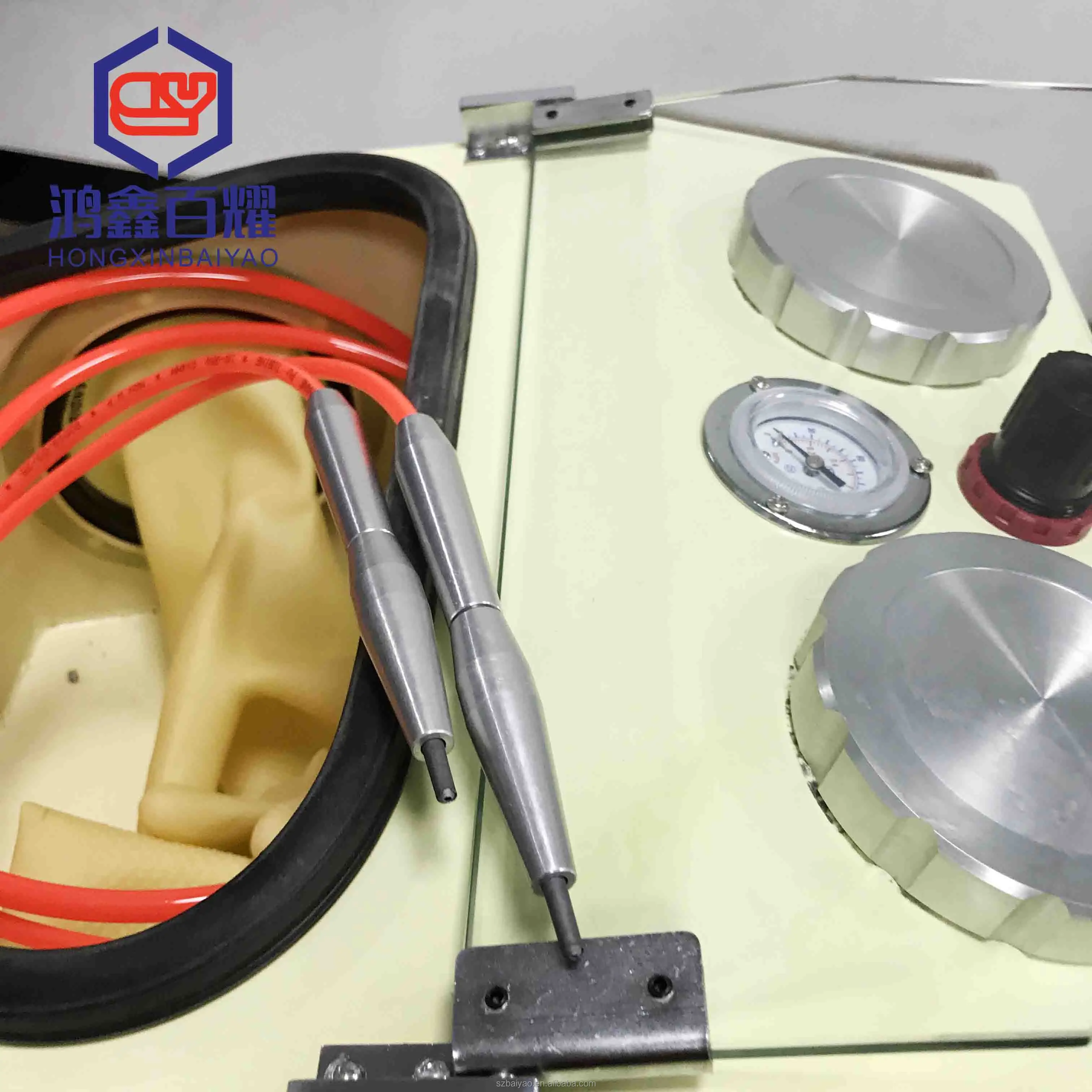 Sand blasting treatment of tooth whitening and tartar removal by special sandblasting machine for dentistry