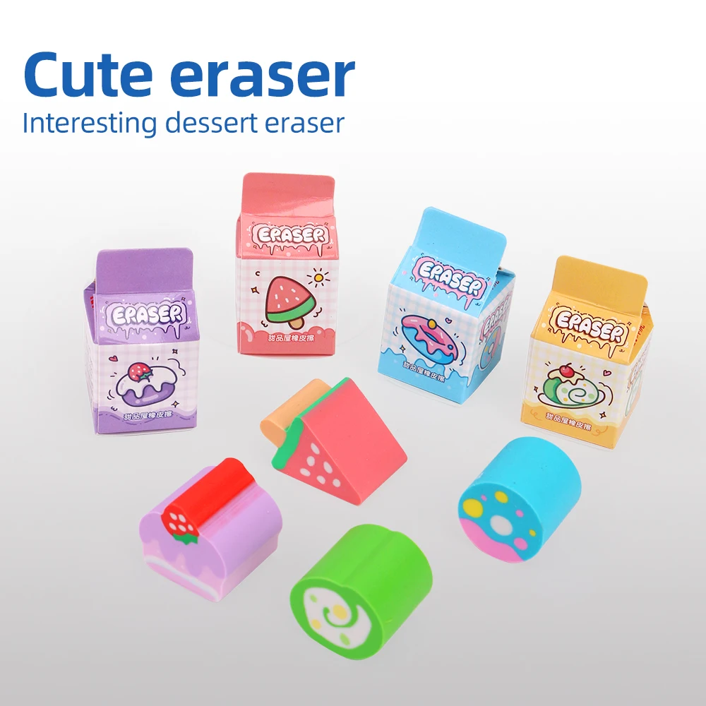 Various Colors of Mini Fashion Small Rubber Erasers Factory New Design Cute Erasers Direct Shipment