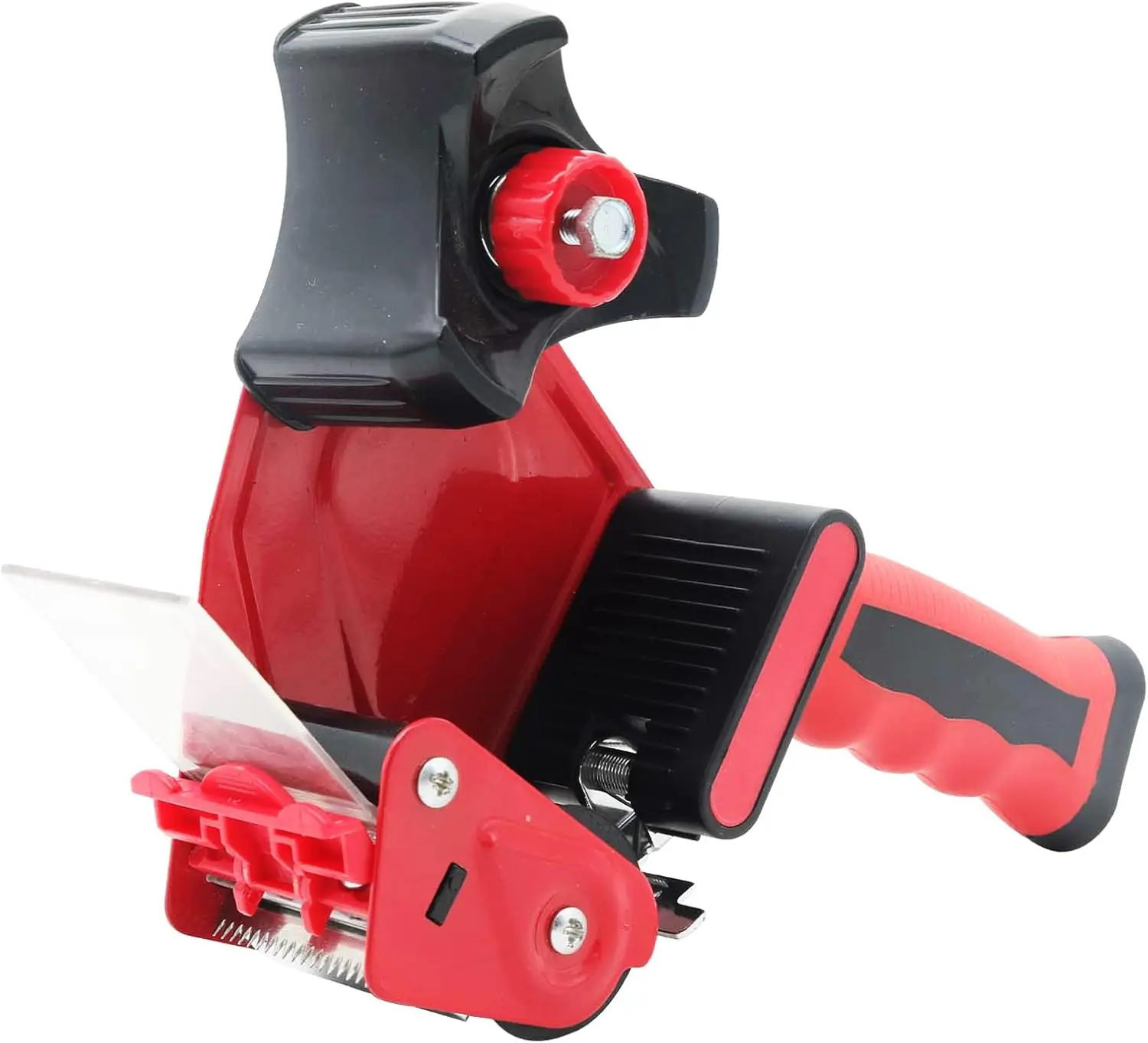 Red Packing Tape Dispenser Gun 2 Inch Wide Light Seal Packing With Adjustable Brake