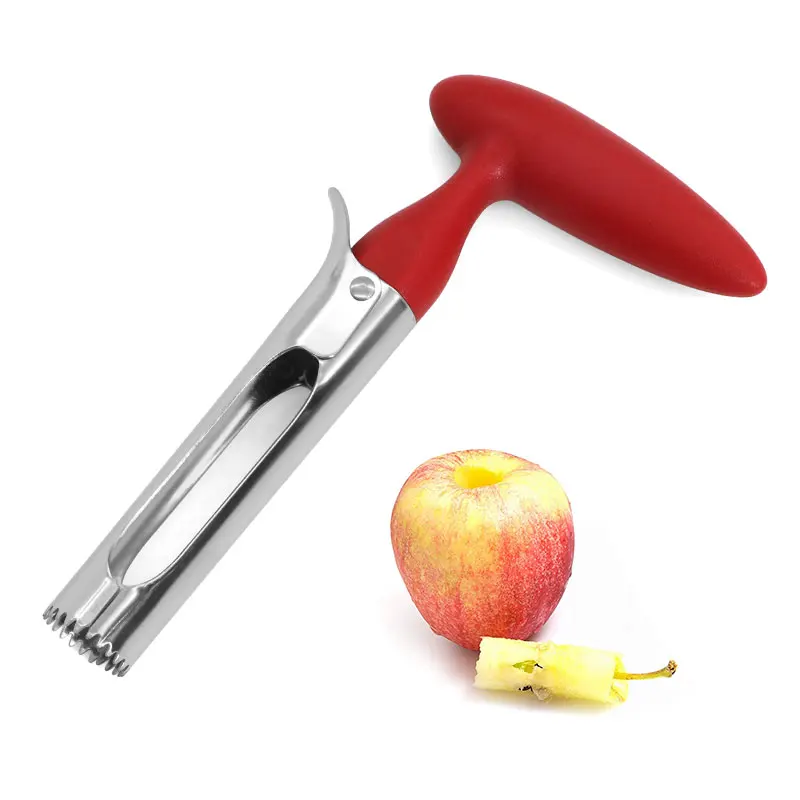 Apple Corer Kitchen Gadgets Stainless Steel Fruit Core Remover Slicer Corer