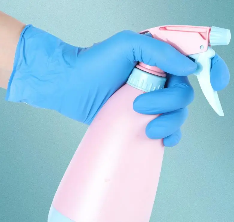 Disposable XL PVC Nitrile Safety Gloves Anti-Slip Waterproof Food Safe Chemical Resistant Medical Cleaning Touch Screen