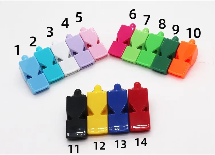 KYWH031 Outdoor games emergency alarm plastic whistle referee whistle without lanyard