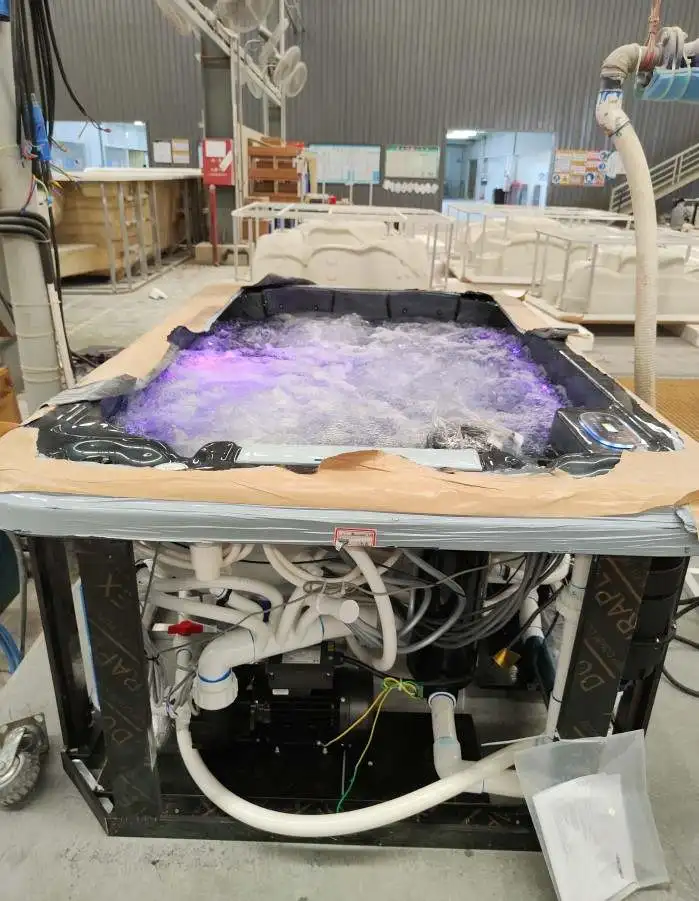 HANSE hotel villa balcony 3 person balboa system free standing small size hydro sex massage spa hot tub outdoor