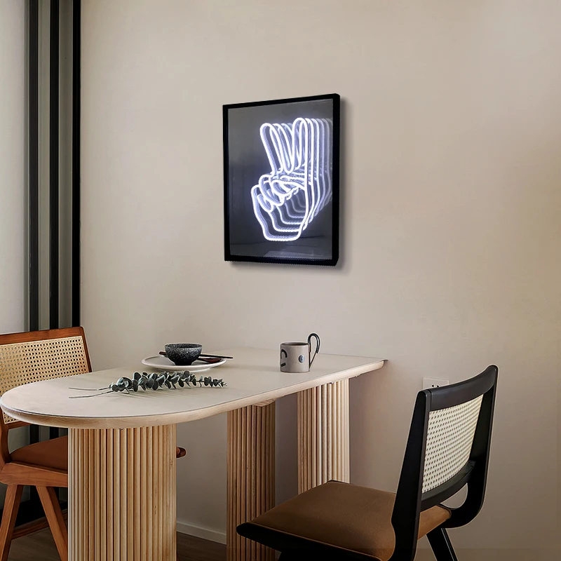 Guangdong Manufacturer Custom Wall Mounted Indoor Bar Party Decoration 3D 5V Acrylic LED Neon Infinity Mirror