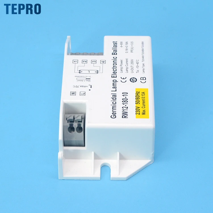 RW12-180-10 uv lamp Electronic ballast Preheat Start 240v uvc t5 lamp Electronic ballast for high output Air Germicidal uv lamp