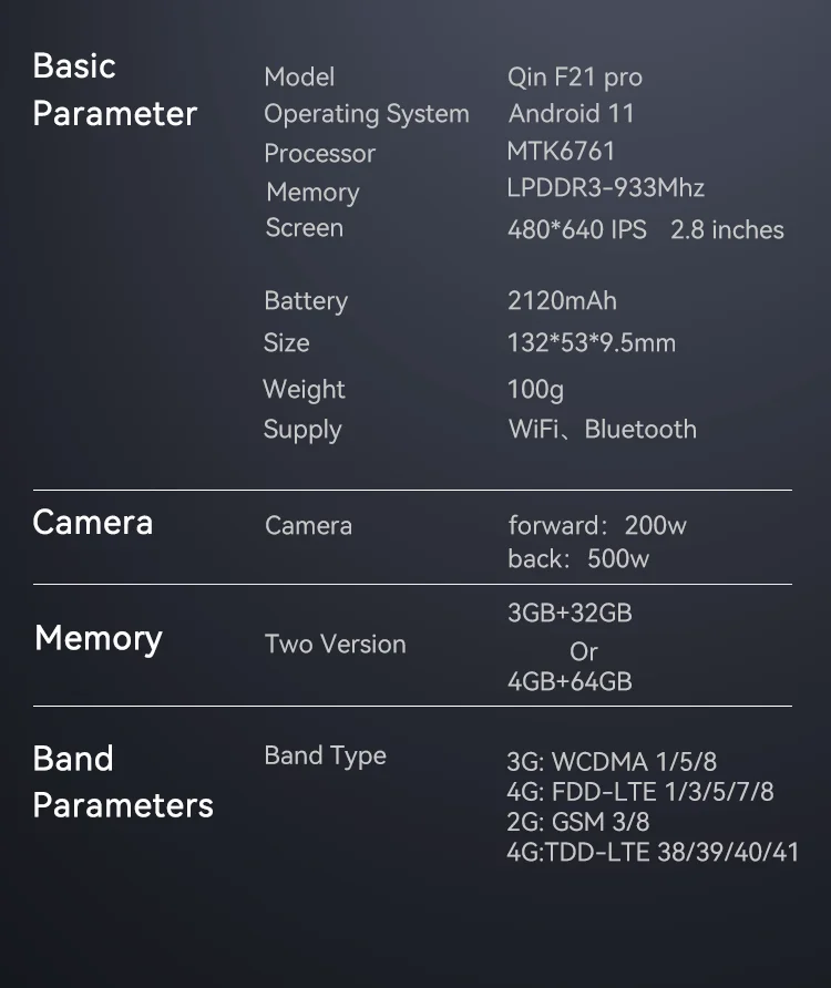 Russian keyboard engraving Xiao-Mi Qin F21PRO + plusAndroid 11 touch screen 4G smart mobile phone supports Google store