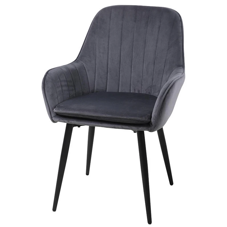 Modern Upholstery Velvet Fabric Dining Chair Luxury Cafe SILLA COMEDOR Modern Armrest Dinner Dinning Room Chair for restaurant