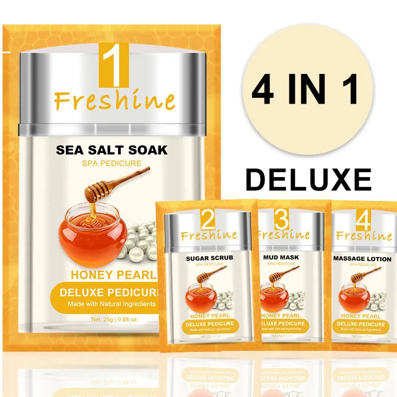 Freshine Disposable Foot Skin Care Products Deluxe Spa Pedicure Kit In A Box 4 In 1